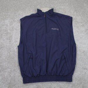 Sun Mountain Golf Vest‎ Mens Large Blue Full Zip Sleeveless Polyester Jacket